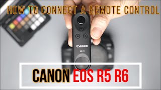 Canon EOS R5 How to Connect a Remote Control [upl. by Skcirdnek]