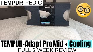 TEMPURAdapt Pro Pillow by TEMPURPEDIC  ProMid  COOLING  SLEEPING REVIEW [upl. by Cyprio]