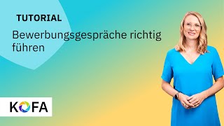 Bewerbungsgespräche richtig führen [upl. by Atilahs234]