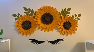 Comp hacer un girasol de papel Diy sunflower paper [upl. by Fugazy]