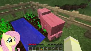 BREAADD Fluttershy Plays Minecraft Episode 2 [upl. by Andrei]