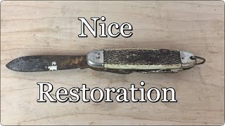 Folding Knife Restoration  Pocket Knife Restoration  COMPLETE RESTORATION [upl. by Ursuline]