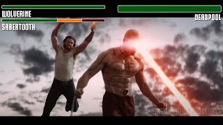 Wolverine and Sabertooth vs Deadpool fight WITH HEALTHBARS PART 2  HD  Xmen Origins Wolverine [upl. by Jamil]