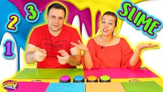 UN DOS TRES Slime  Slime Challenge  1 2 3 slime con mi marido [upl. by Aynek]