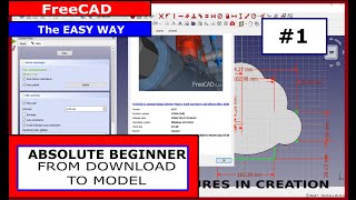 FreeCAD for Beginners 1  Download to First Model [upl. by Tisha]