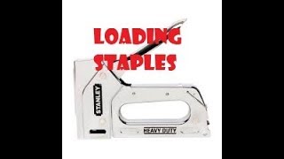 How to LOAD a Heavy Duty Stanley TRA 700 STAPLE GUN [upl. by Olaf]