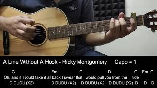 Line Without A Hook  Ricky Montgomery Guitar Cover Tutorial with Chords  Lyrics [upl. by Col]