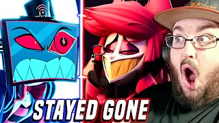 HazbinHotelBLENDER Stayed Gone  3D Animation REACTION [upl. by Wellington]