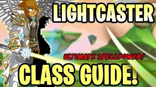 AQW  LightCaster Class Guide Enhancements Class Skills Combos Soloing Farming PvP [upl. by Ardek]