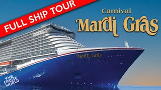 CARNIVAL MARDI GRAS ULTIMATE SHIP TOUR  FULL CRUISE SHIP TOUR OF PUBLIC AREAS  THE CRUISE WORLD [upl. by Susi959]