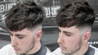 HOW TO DO A TEXTURED CROP  MID SKIN FADE HAIRCUT TUTORIAL [upl. by Larkins387]