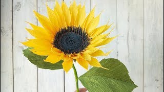 Como hacer flores de papel Girasoles Super faciles y rapidas  DIY Manualidades 22 [upl. by Shepherd]