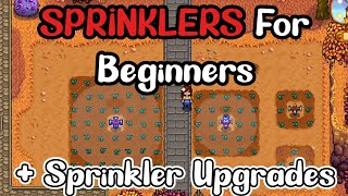 Stardew Valley 15 Sprinklers For Beginners   Upgraded Sprinklers [upl. by Virgy]