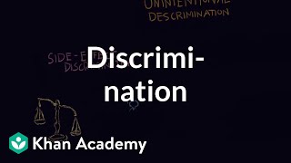 Discrimination individual vs institutional  Individuals and Society  MCAT  Khan Academy [upl. by Nosreip604]