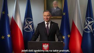 Prezydent Andrzej Duda  Orędzie 2024 [upl. by Llecrad]