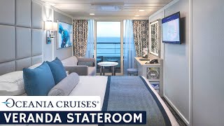 Oceania Sirena  Veranda Stateroom Full Walkthrough Tour amp Review  4K [upl. by Aelc]