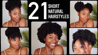 21 EASY Short Natural Hairstyles  Lolade Fashola [upl. by Solange206]