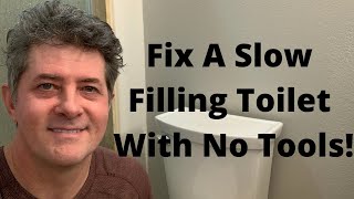 Fix A Slow Filling Toilet TankWith No Tools [upl. by Noemys272]