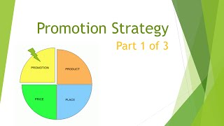 Marketing Mix Promotion Strategy part 1 [upl. by Paapanen580]