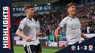 HIGHLIGHTS  Bolton Wanderers 13 Middlesbrough [upl. by Aramak]