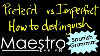 Preterit vs Imperfect How to Distinguish [upl. by Eerol499]