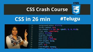 CSS Crash Course For Beginners in Telugu 2020 Step by Step [upl. by Ajup]