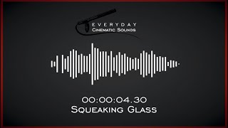 Squeaky Glass  HQ Sound Effects [upl. by Aisyram918]