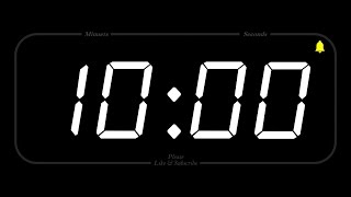 10 MINUET  TIMER amp ALARM  Full HD  COUNTDOWN [upl. by Eimmat]