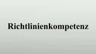 Richtlinienkompetenz [upl. by Demetria]