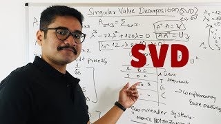 Machine Learning  Singular Value Decomposition with mathematical equations and examples [upl. by Ngo]