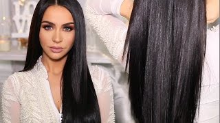 HOW TO SLEEK amp SHINY STRAIGHT HAIR  Carli Bybel [upl. by Grunberg301]