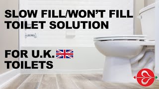 Toilet Problem  Slow Fill or Wont Fill  For UK Customers [upl. by Lenahs69]