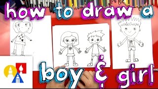 How To Draw A Boy And A Girl [upl. by Vasti]