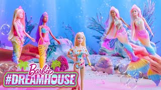 ¡FIESTA DE SIRENAS DE BARBIE 🧜‍♀️ 🎨  Dreamhouse REMIX  Barbie En Español Latino [upl. by Ase]