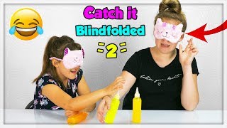 CATCH IT BLINDFOLDED SLIME CHALLENGE [upl. by Martens]