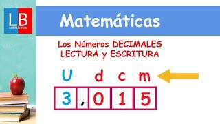 Los Números DECIMALES LECTURA y ESCRITURA ✔👩‍🏫 PRIMARIA [upl. by Assirral10]