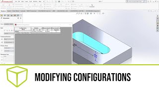 SOLIDWORKS CONFIGURATIONS — QUICK TIP [upl. by Sifan]