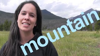 How to Say MOUNTAIN and SENTENCE  American English [upl. by Ahtelra]