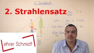 2 Strahlensatz  Mathematik  Geometrie  Lehrerschmidt [upl. by Ahsirtap]