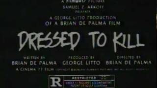 Dressed to Kill 1980 TV Spot [upl. by Odlanar]