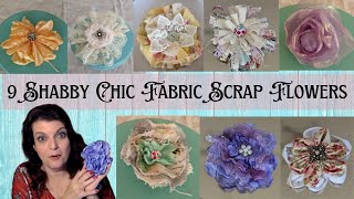 Easy Shabby Chic Fabric Flowers for Spring [upl. by Nirred]