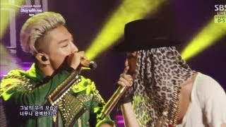 TAEYANG  STAY WITH MEfeat GDRAGON 눈 코 입EYES NOSE LIPS 0608 SBS Inkigayo COMEBACK [upl. by Gnah]