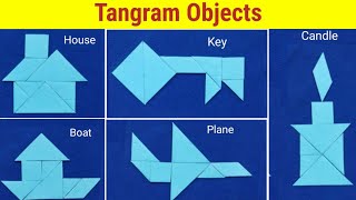 5 Tangram objects  Tangram activity  Tangram objects  Tangram Puzzles [upl. by Laehpar]