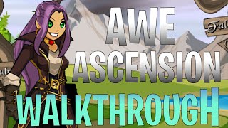 AQW Trissa Quests Full Walkthrough join Museum  Awe Ascension Gear End Game Grind [upl. by Ronnholm]