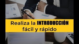 CÓMO HACER LA INTRODUCCIÓN DE UN TRABAJO DE INVESTIGACIÓN [upl. by Ule359]