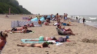 Jastrzębia Góra plaża i deptak 21062020 [upl. by Dowlen]