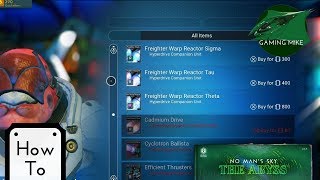 How to Buy and Install Freighter Warp Drive Upgrades  No Mans Sky 171 Abyss Update [upl. by Mandy505]