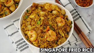 How to Make Easy Singapore Fried Rice Takeaway Style [upl. by Euqenimod]