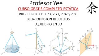 Ejercicios 273 277 287 289 BeerJohnston Profesor Yee [upl. by Dohsar]