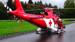 HUGE RC SCALE HELICOPTER AGUSTA AW109K2 REGA ON RESCUE MISSION [upl. by Zurc591]